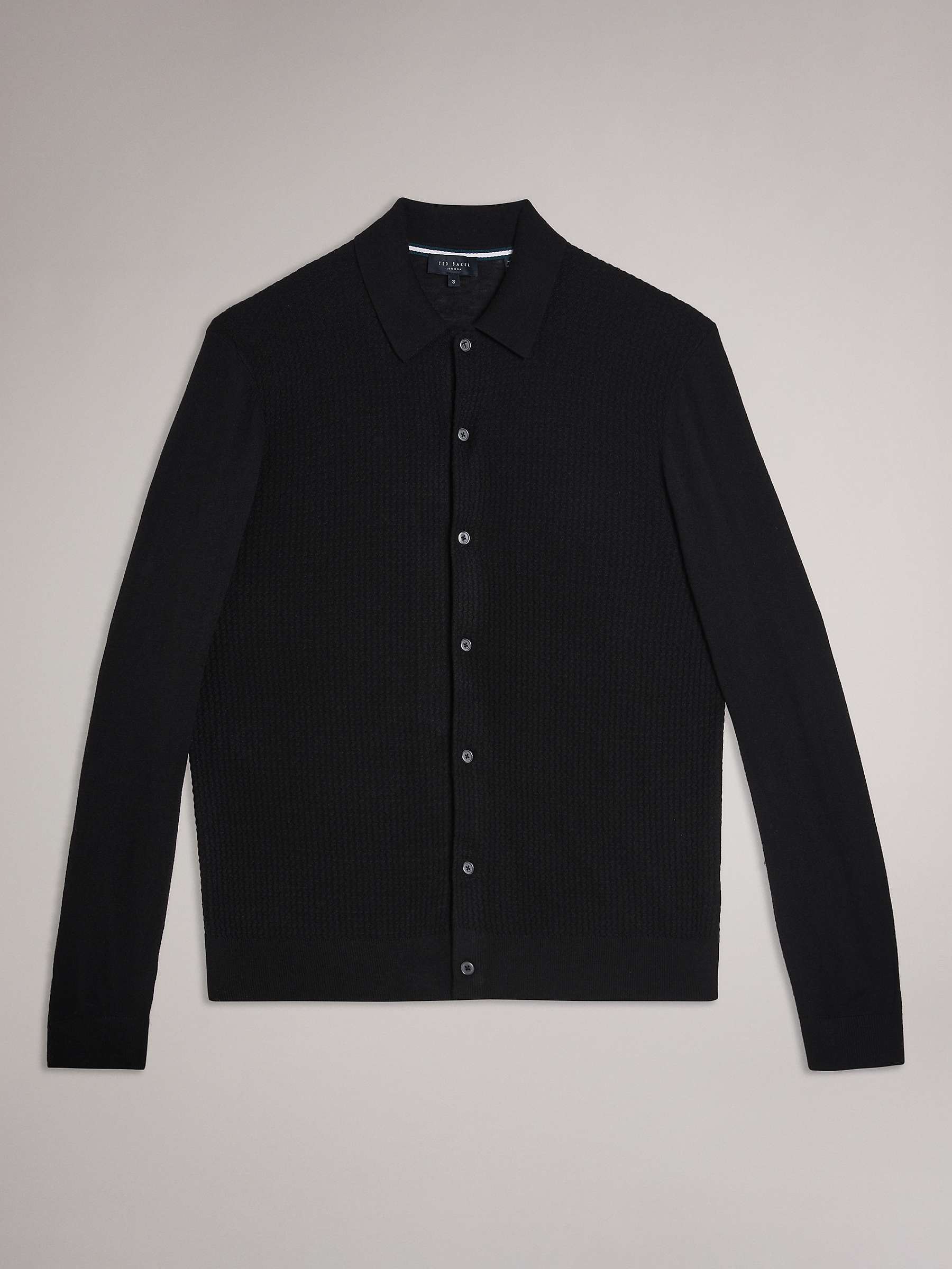 Buy Ted Baker Oidar Long Sleee Revere Collar Knitted Shirt Online at johnlewis.com