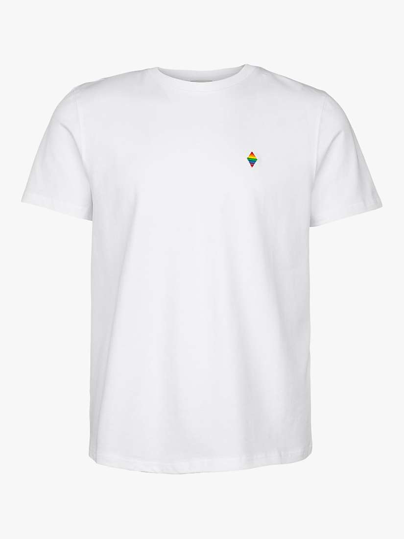 Buy Panos Emporio Element Organic Cotton Pride Logo T-Shirt, White Online at johnlewis.com