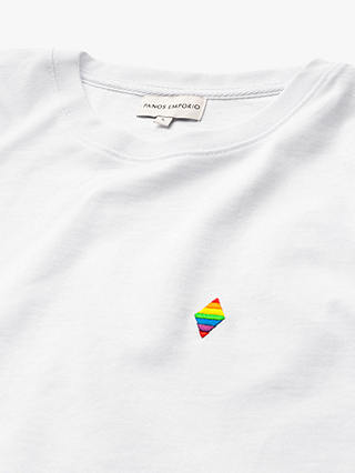 Panos Emporio Element Organic Cotton Pride Logo T-Shirt, White