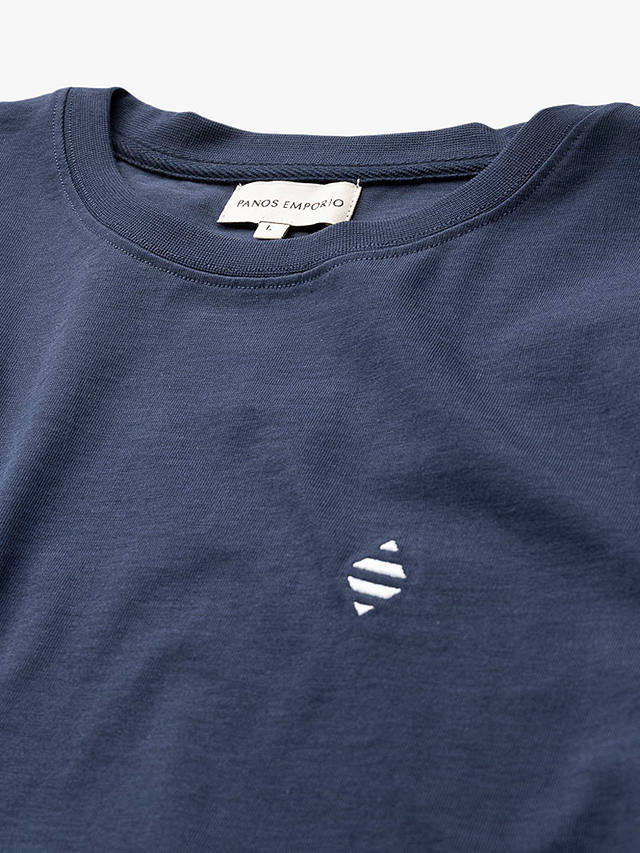 Panos Emporio Element Organic Cotton T-Shirt, Navy