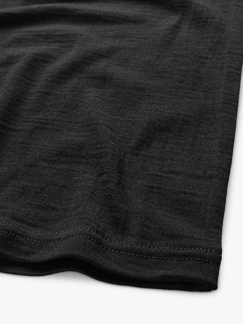 Buy Panos Emporio Merino Wool Blend Biodegradable Long Sleeve Top, Black Online at johnlewis.com