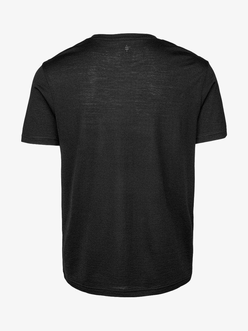 Panos Emporio Merino Wool Blend Biodegradable T-Shirt, Black, S