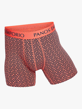 Panos Emporio Eco Bamboo and Organic Cotton Blend Trunks, Pack of 5, Orange/Multi