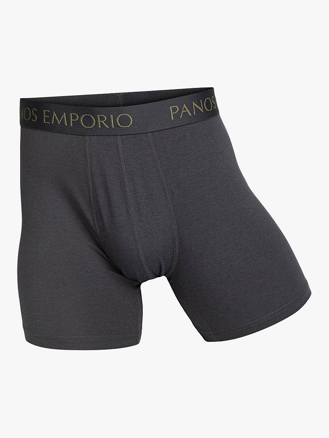 Panos Emporio Eco Bamboo and Organic Cotton Blend Trunks, Pack of 3, Olive