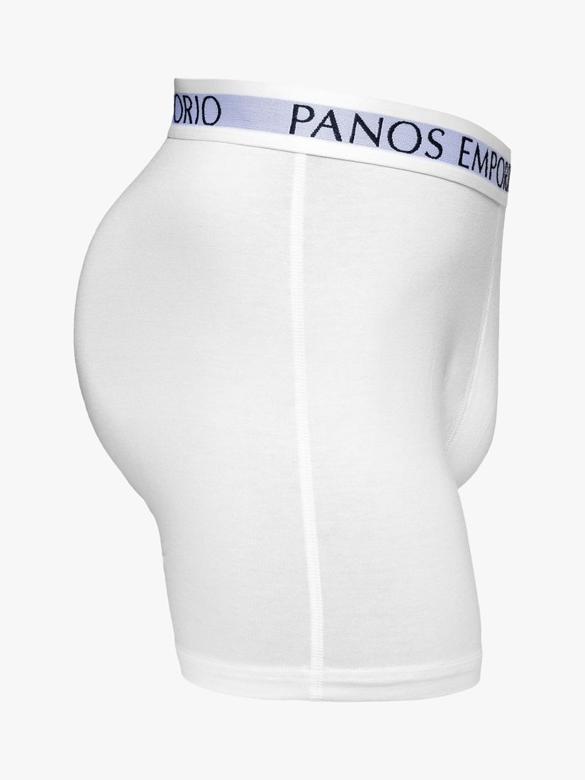 Panos Emporio Eco Bamboo and Organic Cotton Blend Trunks, Pack of 5, White, S