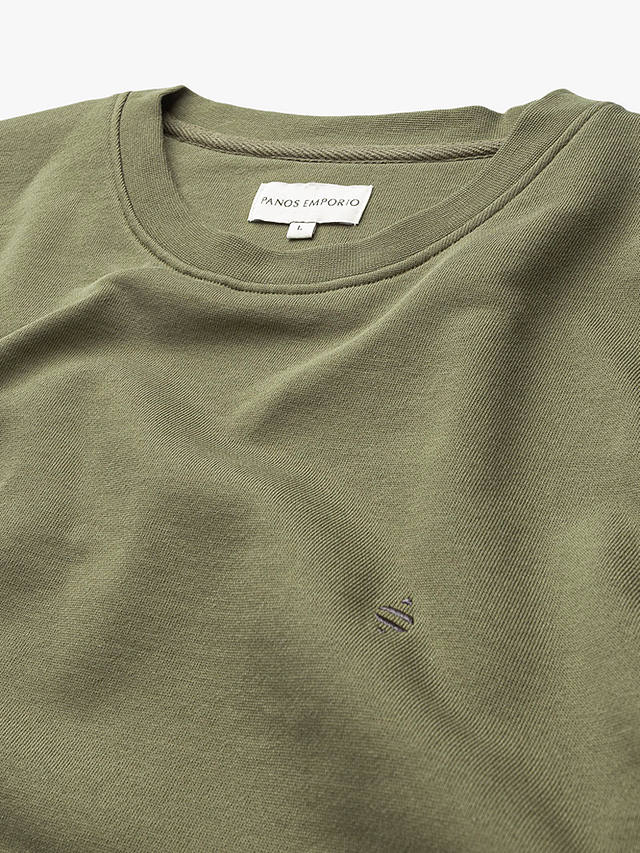 Panos Emporio Element Organic Cotton Sweatshirt, Olive