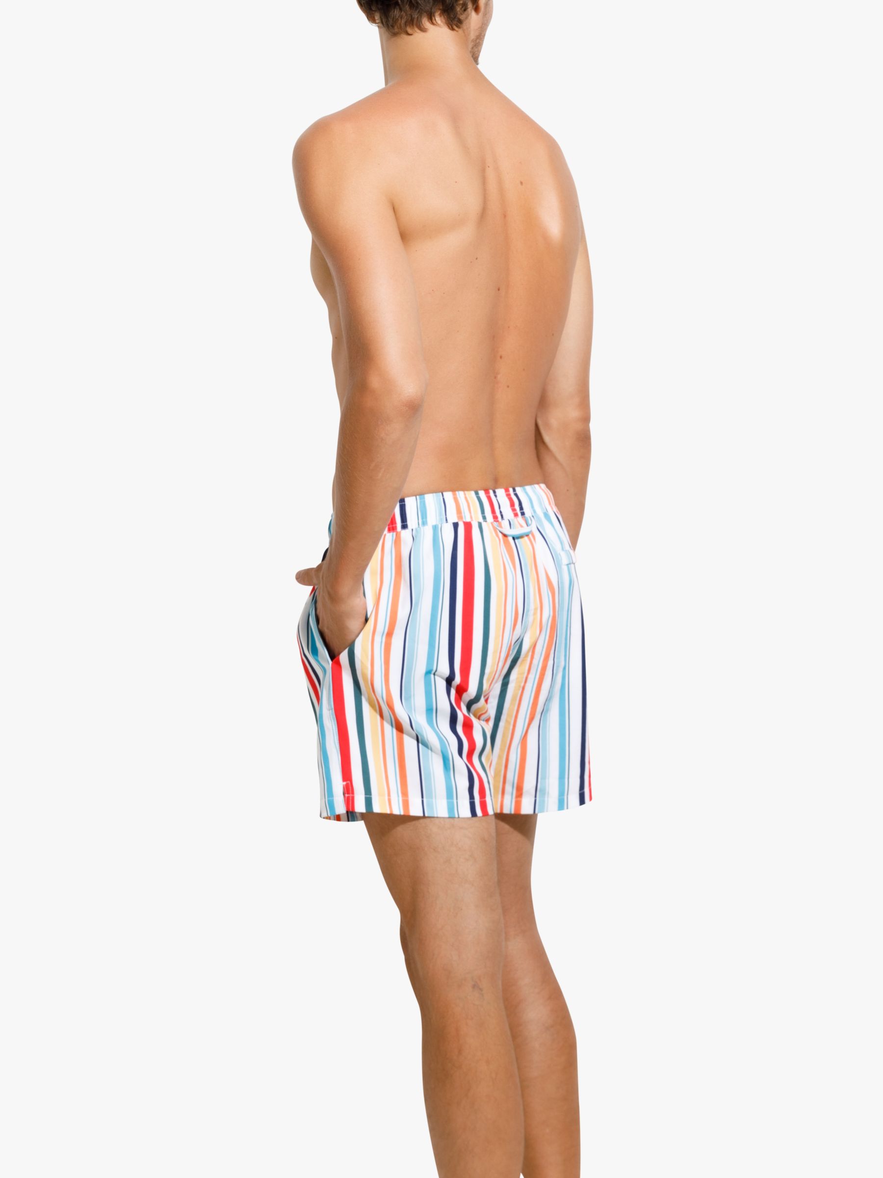 Panos Emporio Classic Beach Stripe Swim Shorts, Multi, S