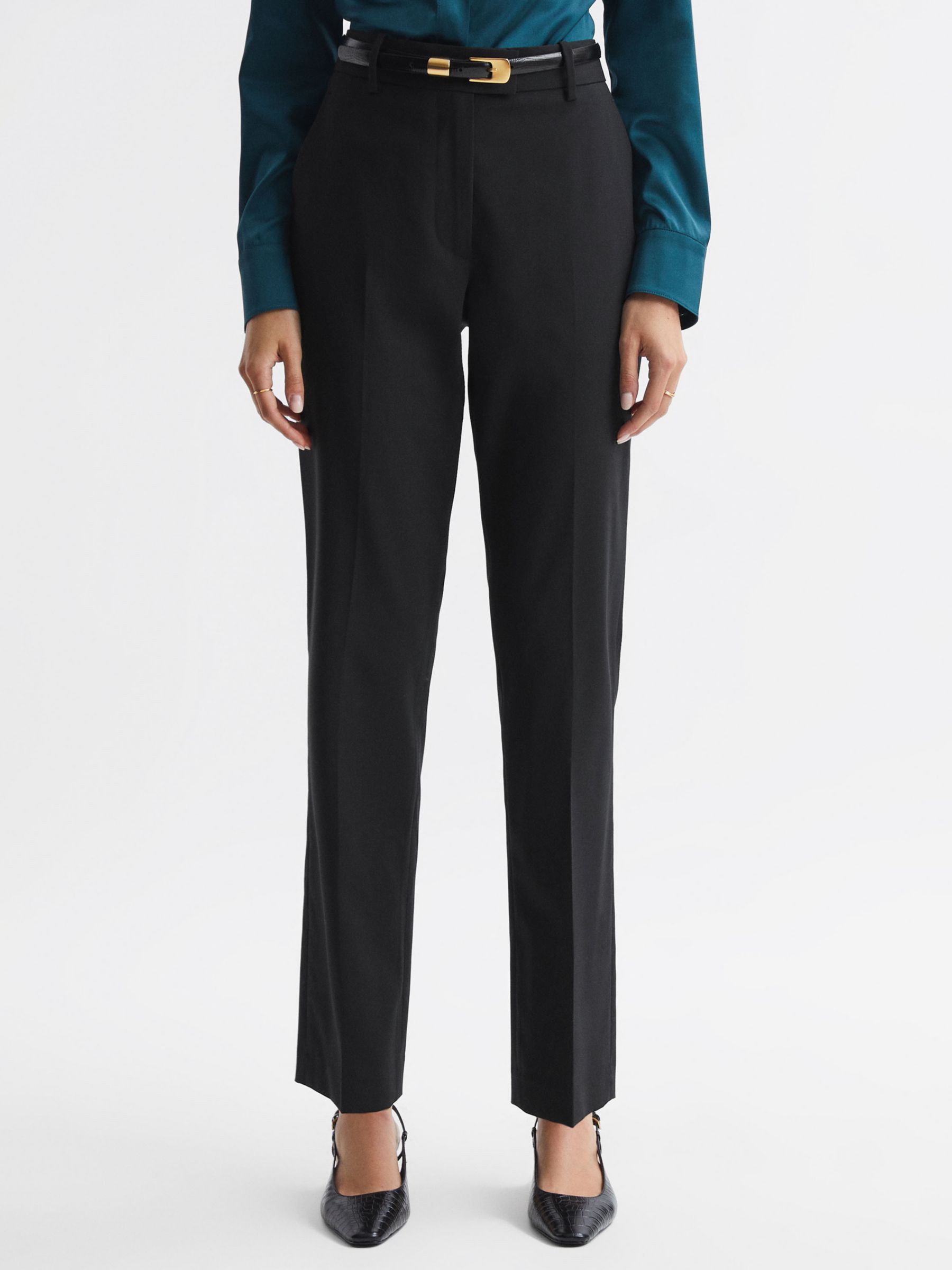 Reiss Petite Sonny Premium Slim Fit Wool Tailored Trousers