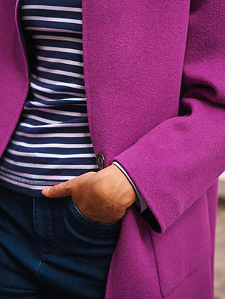 NRBY Deedee Wool Blend Reversible Coat, Hyacinth/Navy