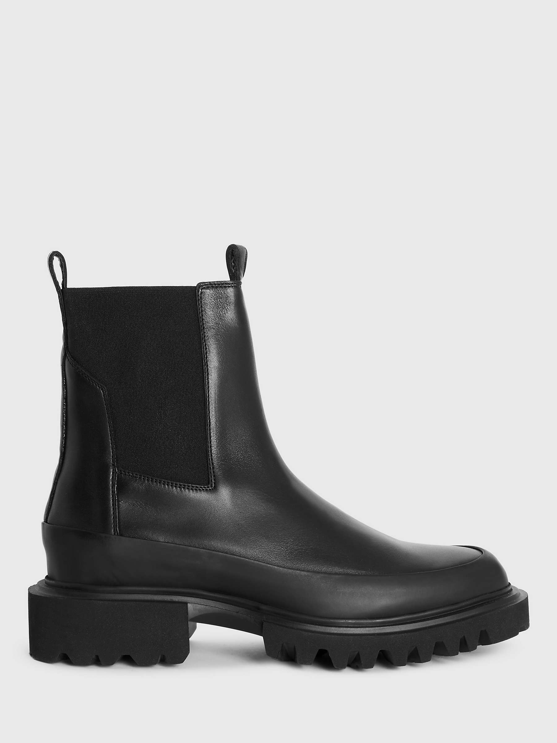 Buy AllSaints Harlee Leather Ankle Boots, Black Online at johnlewis.com