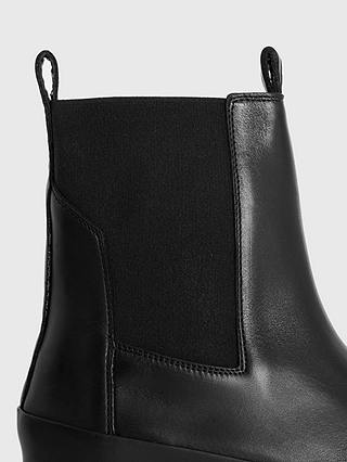 AllSaints Harlee Leather Ankle Boots, Black