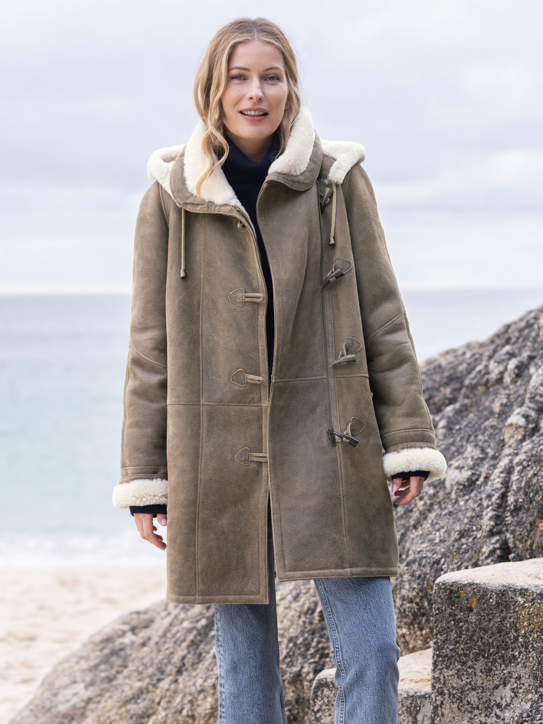 HUGO - Oversize-fit coat in faux fur with full lining