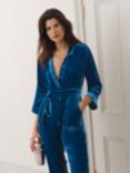 NRBY Pip Velvet Jumpsuit, Blue