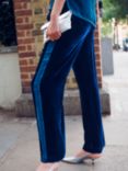 NRBY Thea Side Stripe Silk Blend Velvet Trousers