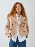 John Lewis ANYDAY Cropped Trench Coat, Stone