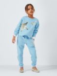 John Lewis Kids' Sequin Stars Jumper, Light Blue