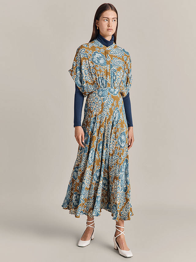 Ghost Harriet Dress, Blue Tapestry Print