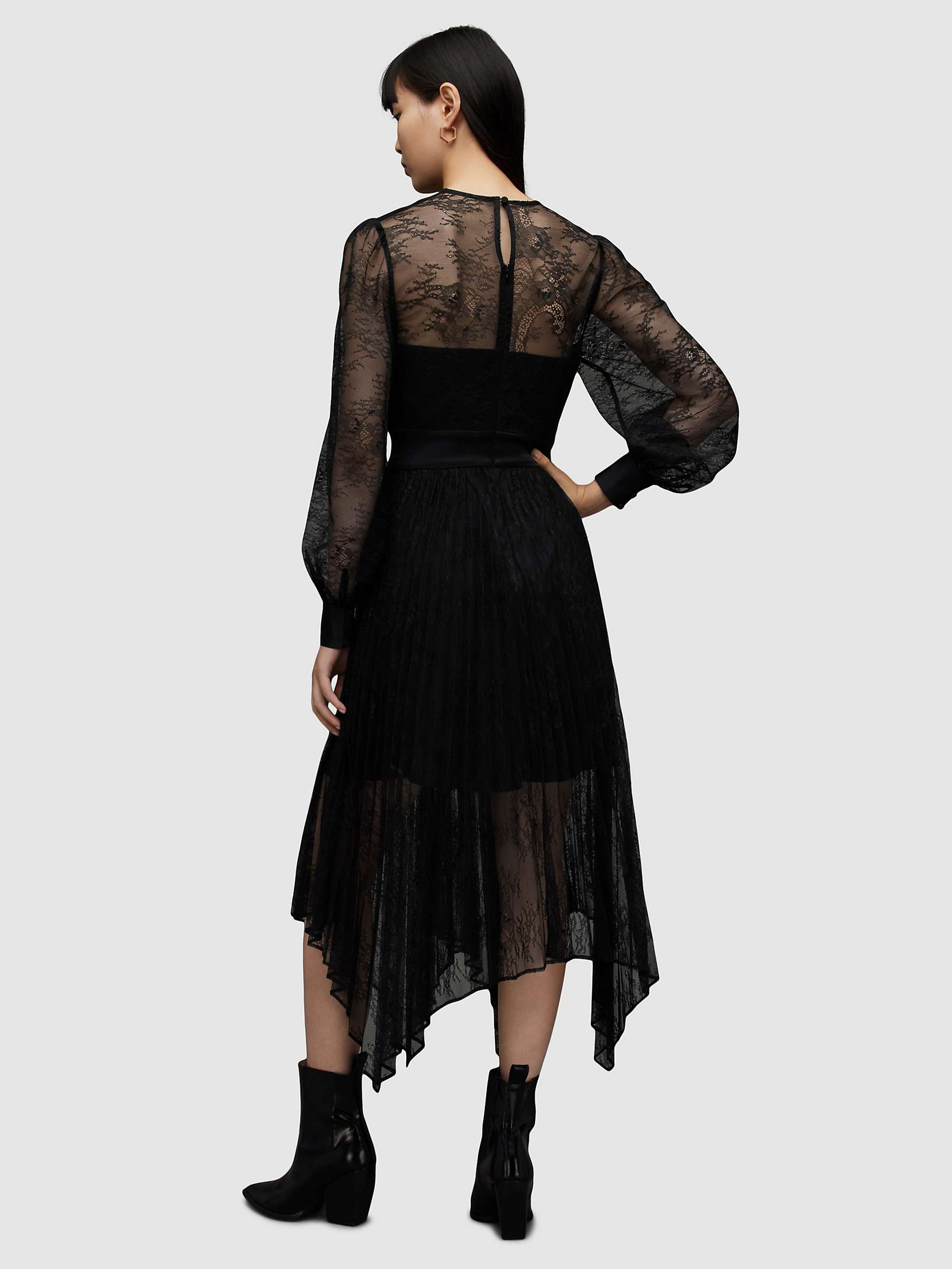 Buy AllSaints Norah Lace Dress, Black Online at johnlewis.com