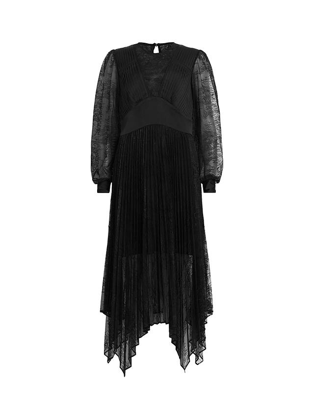 AllSaints Norah Lace Dress, Black at John Lewis & Partners