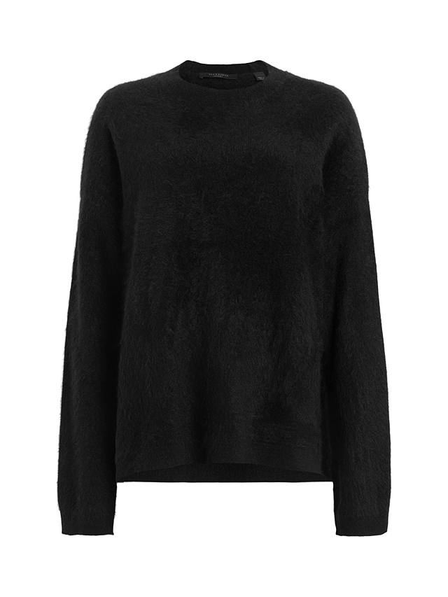 AllSaints Rebel Crew Neck Cashmere Jumper, Black