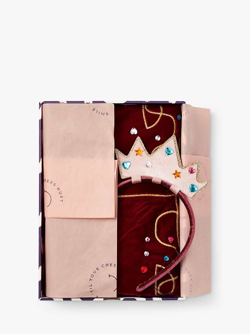 Buy Stych Kids' Velvet Cape & Crown Gift Set, Red/Multi Online at johnlewis.com