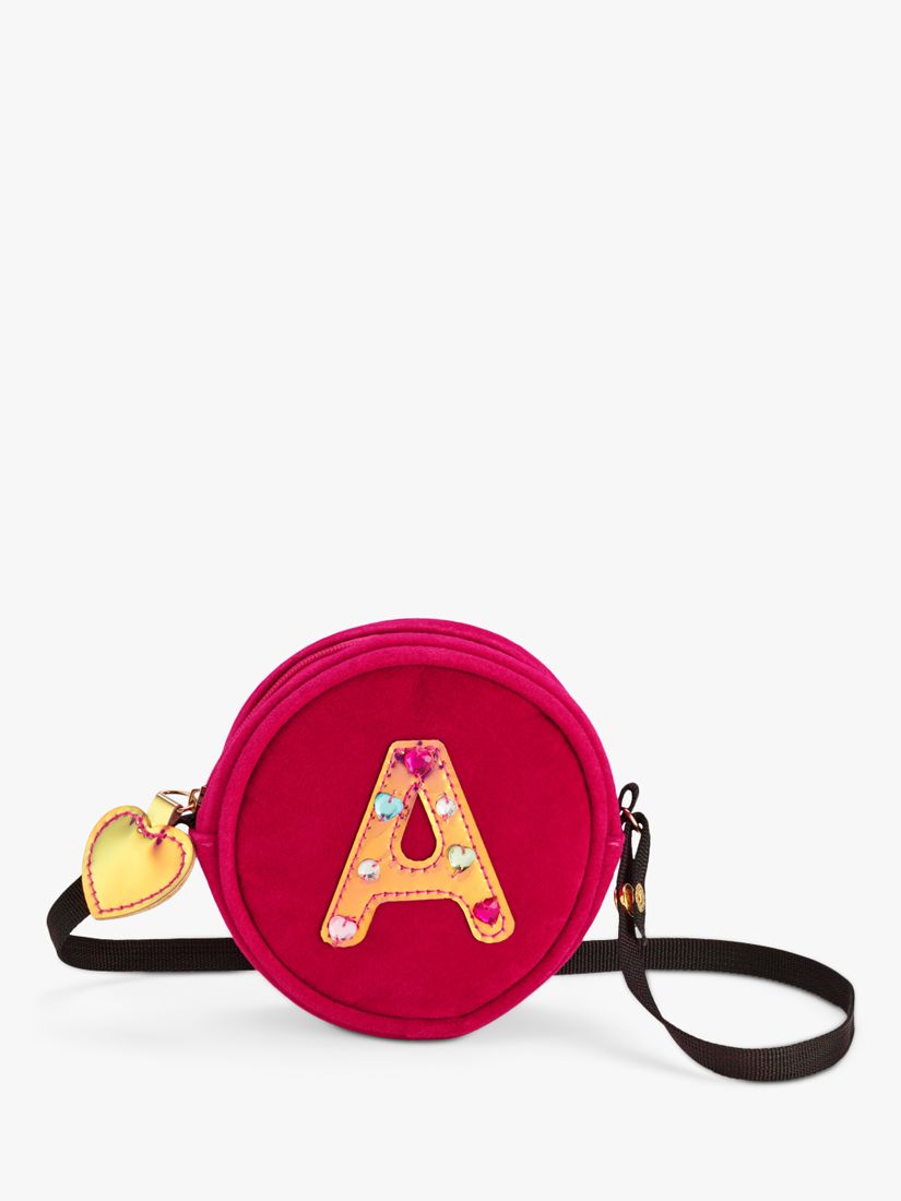 Buy Stych Kids' Initial Gem Crossbody Bag, Red/Multi Online at johnlewis.com