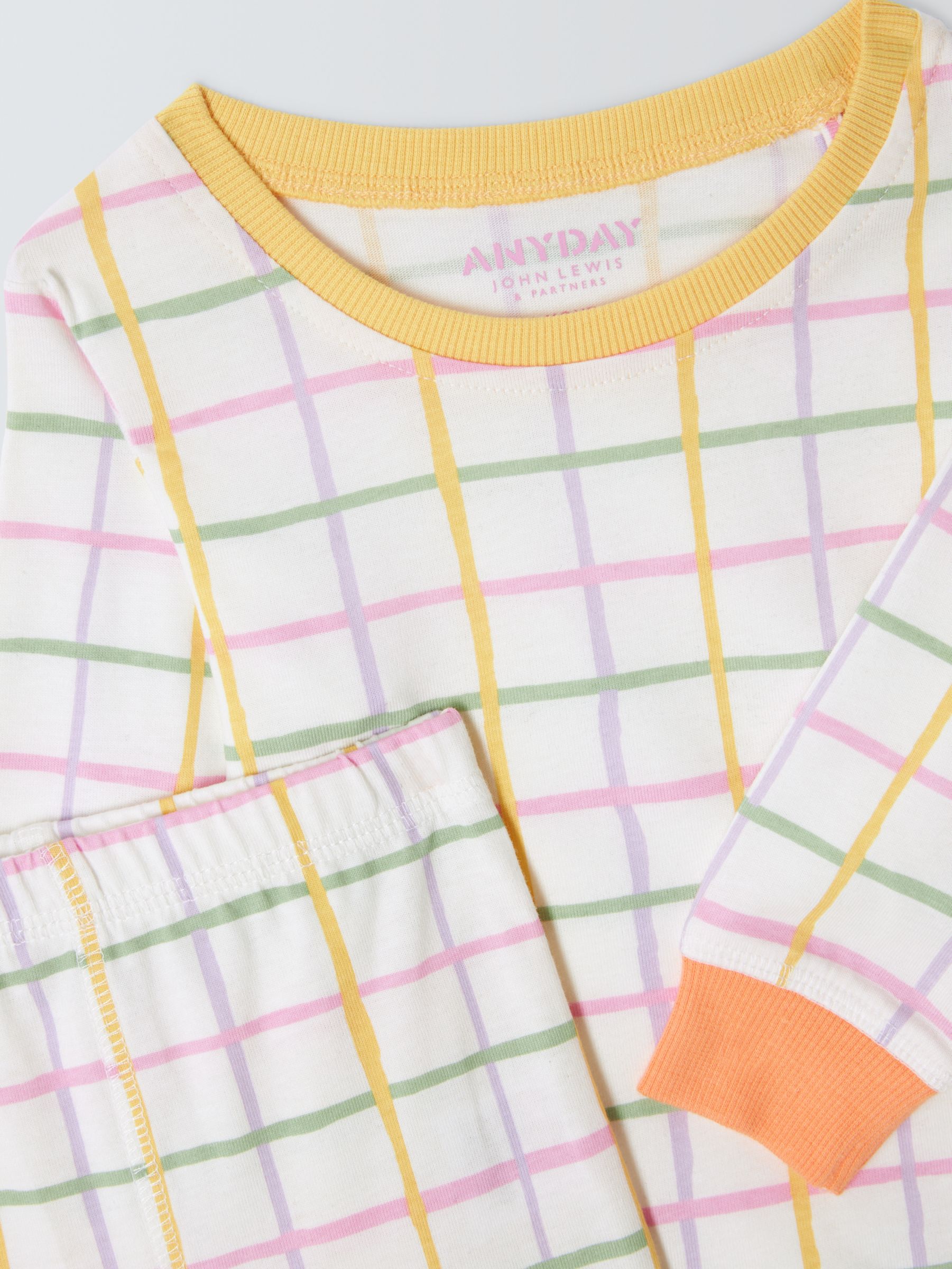 Buy John Lewis ANYDAY Baby Gardenia Check Pyjamas, Multi Online at johnlewis.com