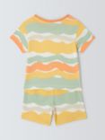 John Lewis ANYDAY Baby Wiggle Stripe Shorts Pyjamas, Yellow/Multi, Yellow/Multi