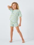 John Lewis ANYDAY Kids' Lemon Print Short Pyjamas