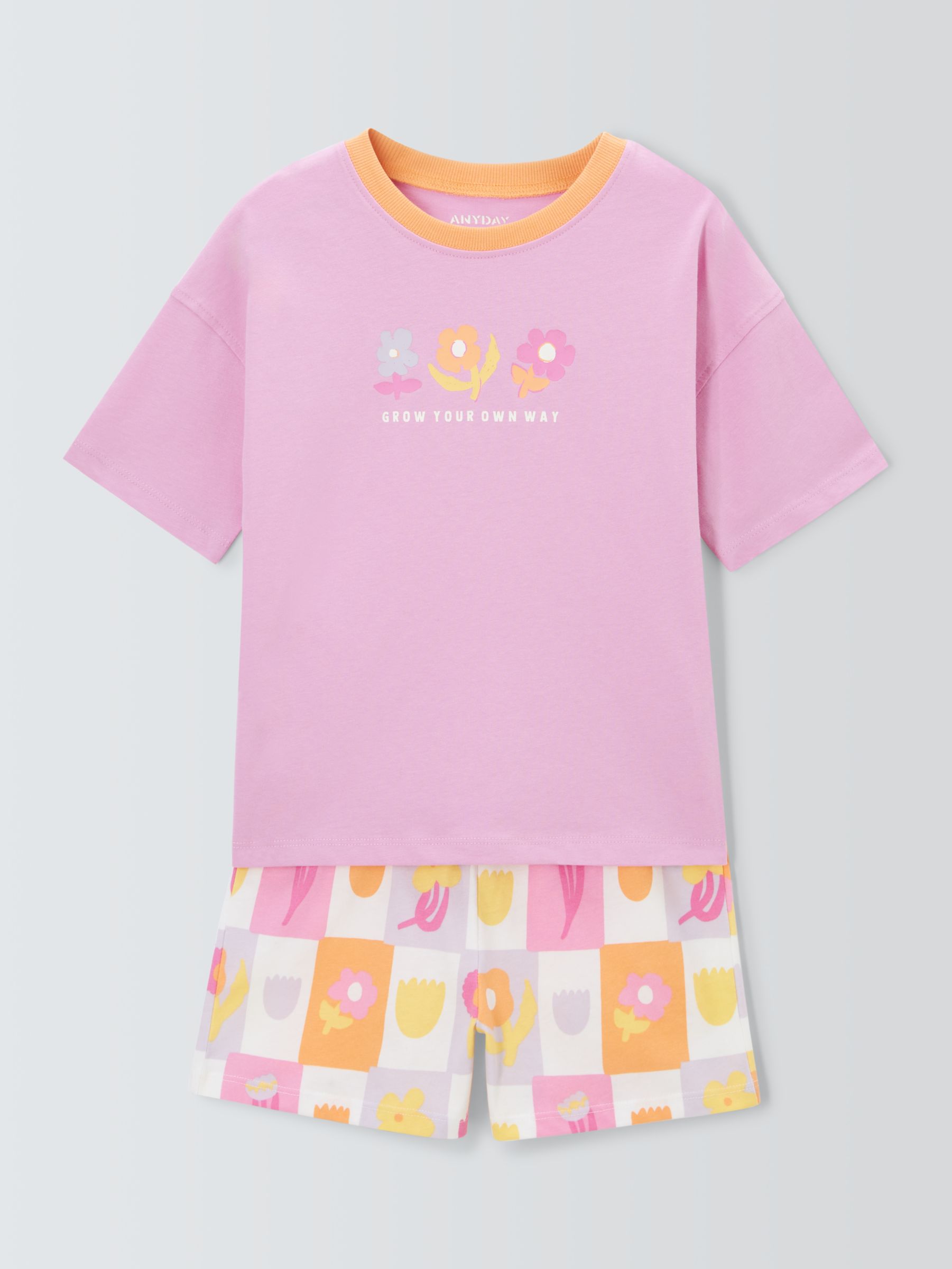 Buy John Lewis ANYDAY Kids' Flower Short Pyjamas Online at johnlewis.com