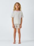 John Lewis ANYDAY Kids' Gardenia Check Print Shorts Pyjamas, Multi