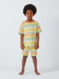 John Lewis ANYDAY Kids' Wiggle Stripe Short Pyjamas, Multi