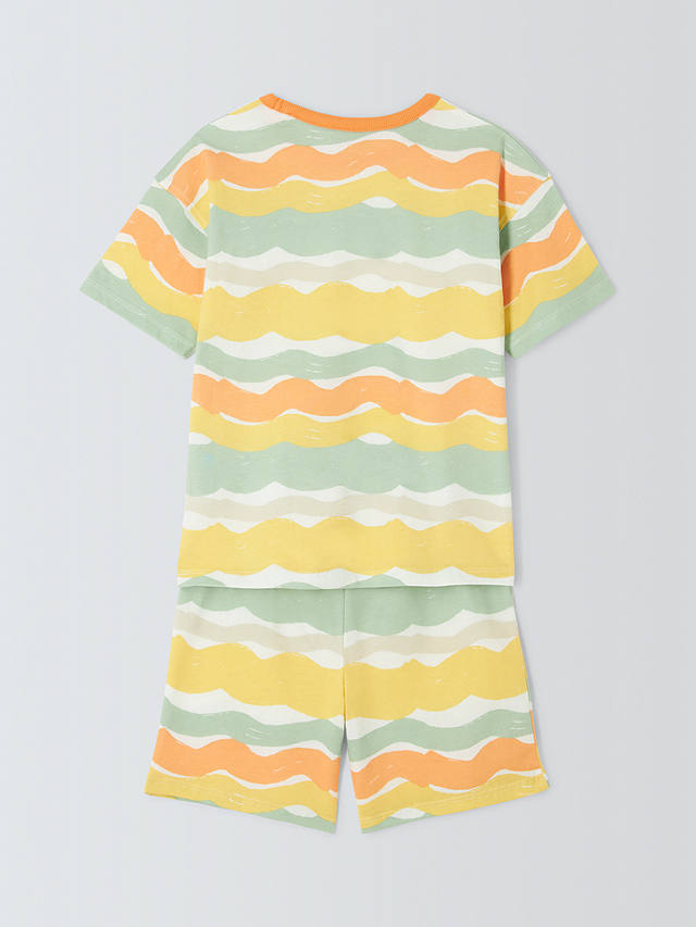 John Lewis ANYDAY Kids' Wiggle Stripe Short Pyjamas, Multi