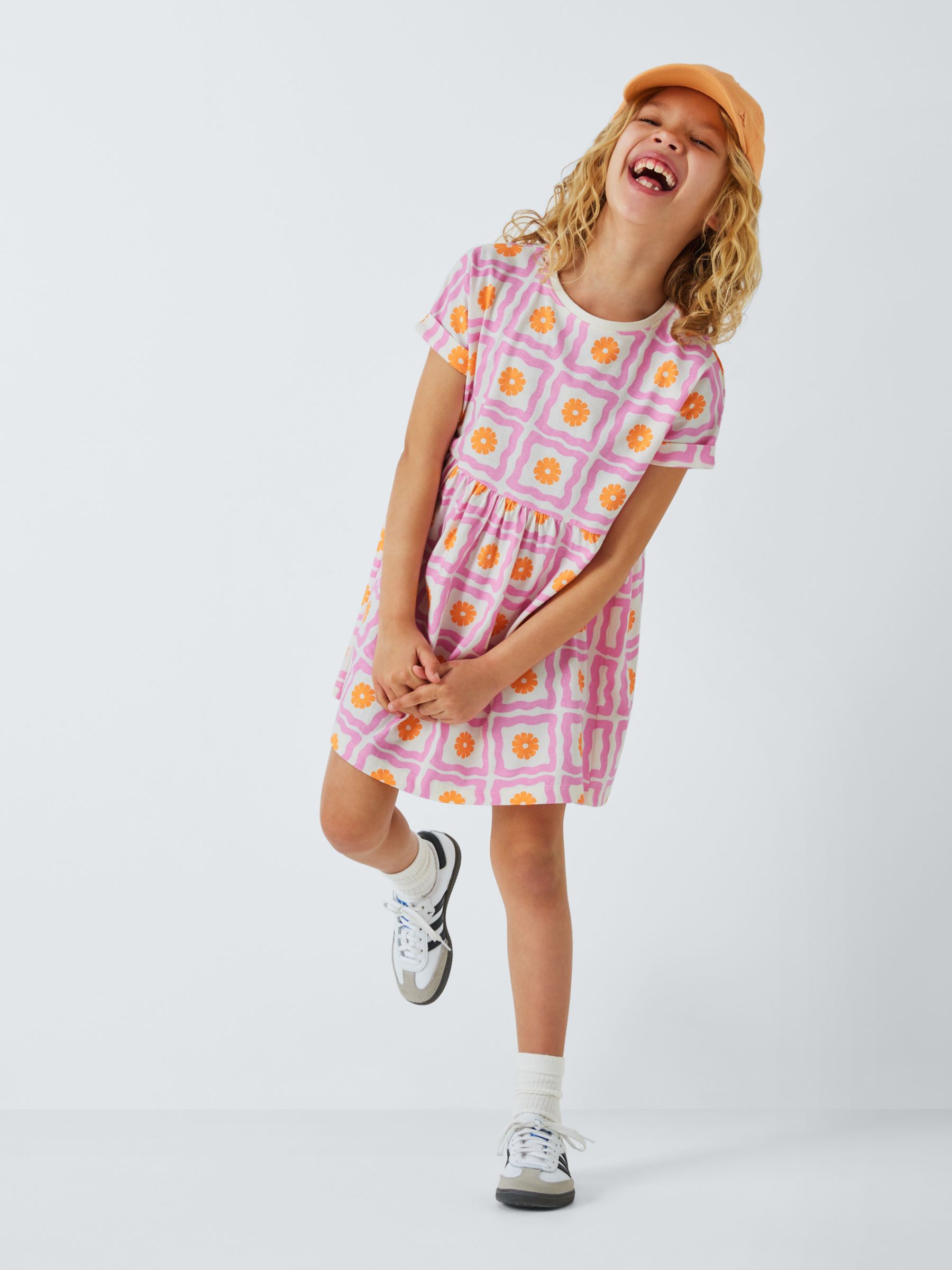 John Lewis ANYDAY Kids' Floral T-Shirt Dress, Multi, 11 years