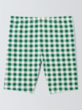 John Lewis ANYDAY Kids' Gingham Cycle Shorts, Lush Meadow