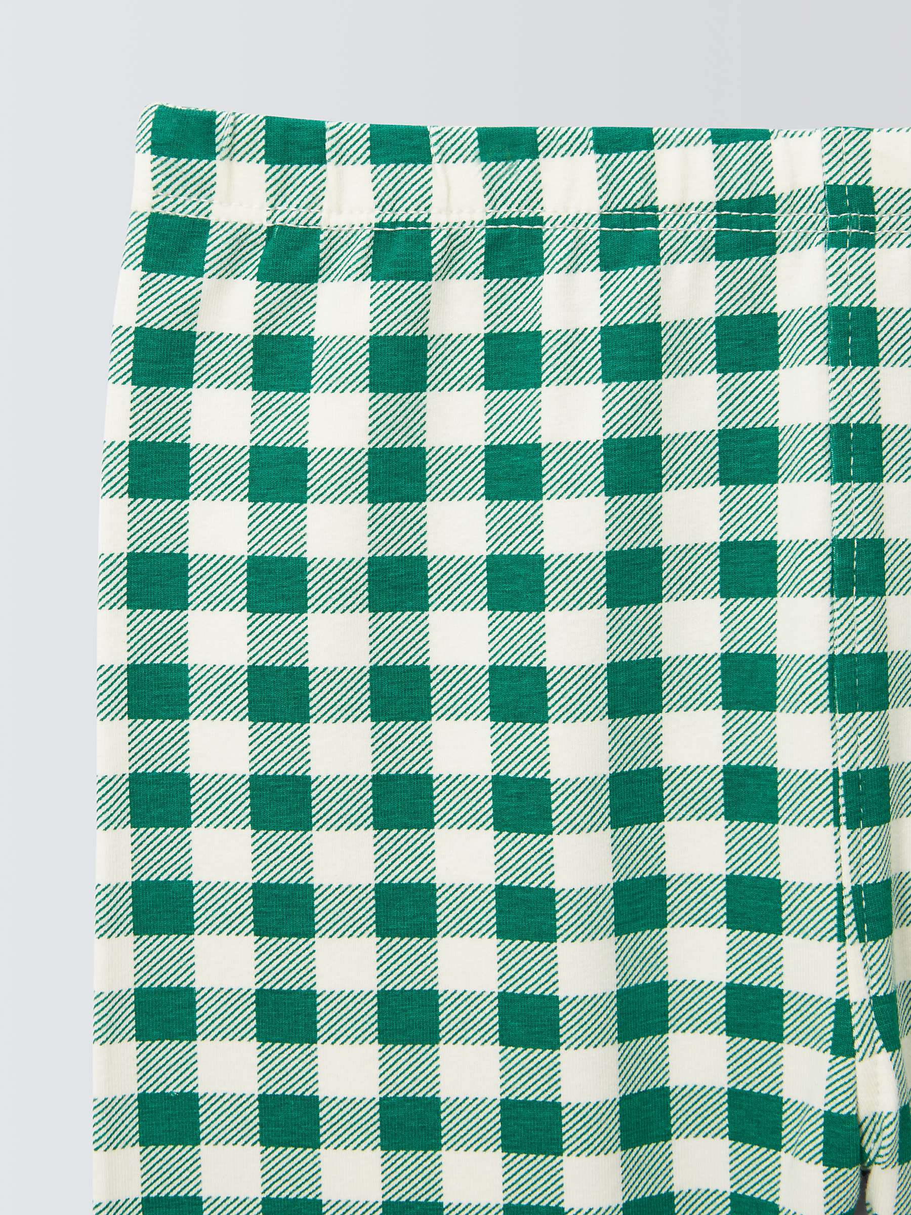 Buy John Lewis ANYDAY Kids' Gingham Cycle Shorts, Lush Meadow Online at johnlewis.com
