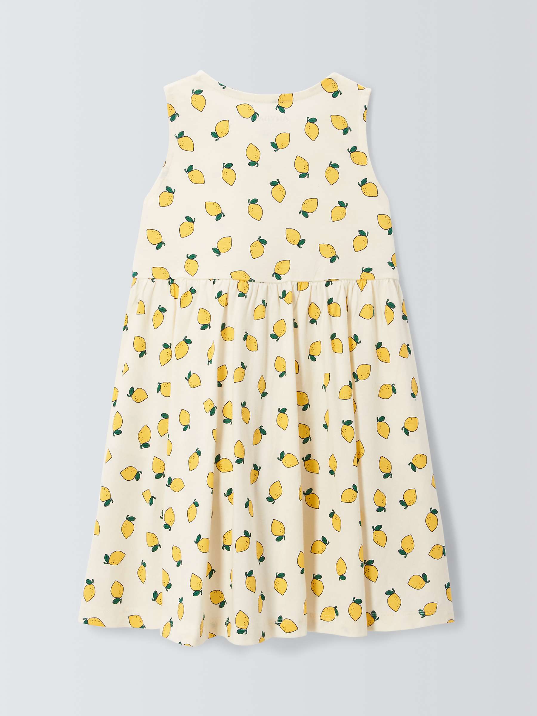 Buy John Lewis ANYDAY Lemon Print Pleated Dress, Gardenia Online at johnlewis.com