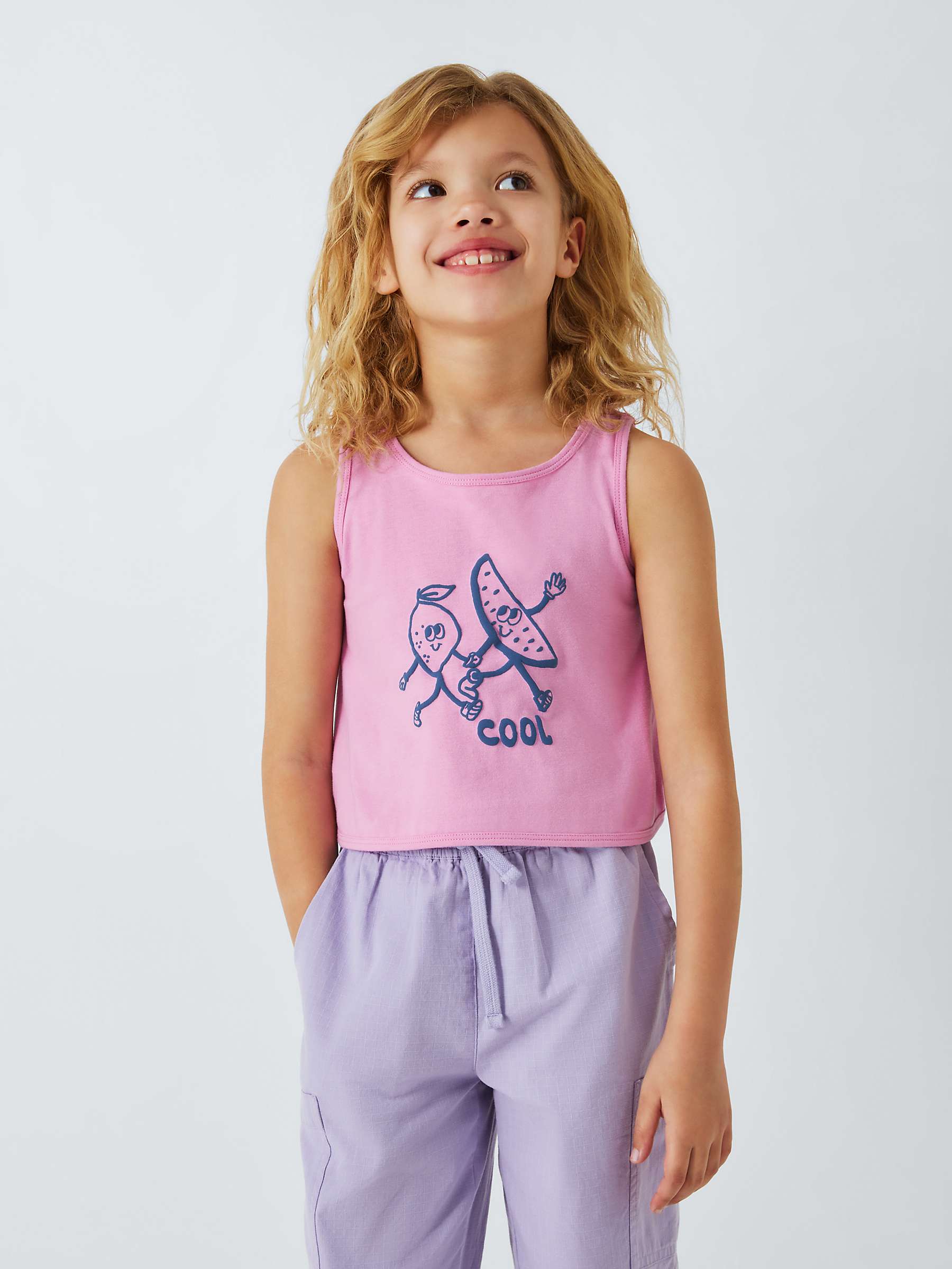Buy John Lewis ANYDAY Kids' Watermelon Vest, Pastel Lavender Online at johnlewis.com