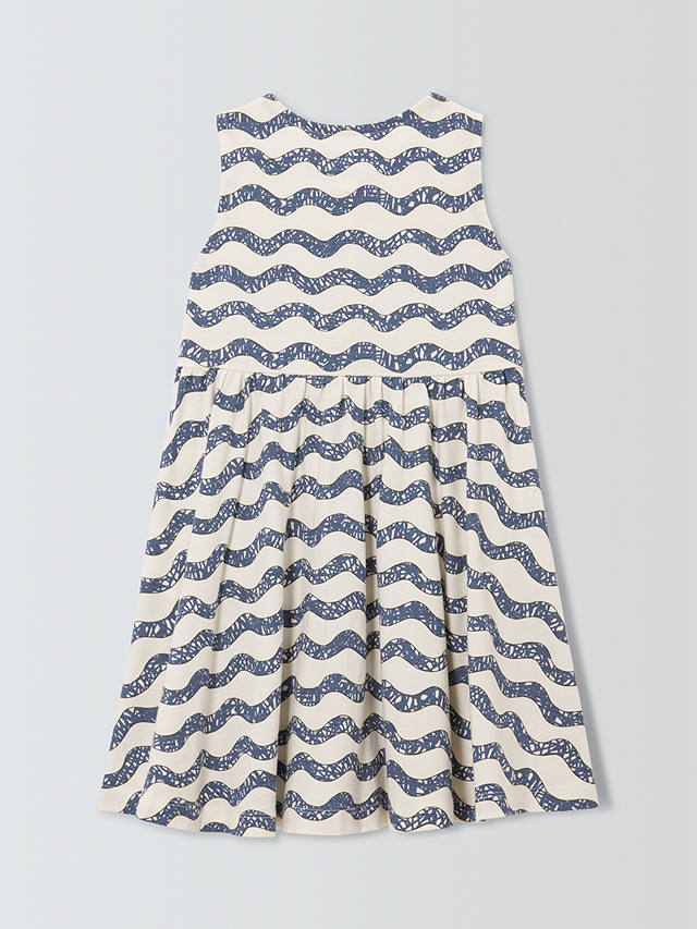 John Lewis ANYDAY Kids' Cotton Wiggle Stripe Sleeveless Dress, Multi
