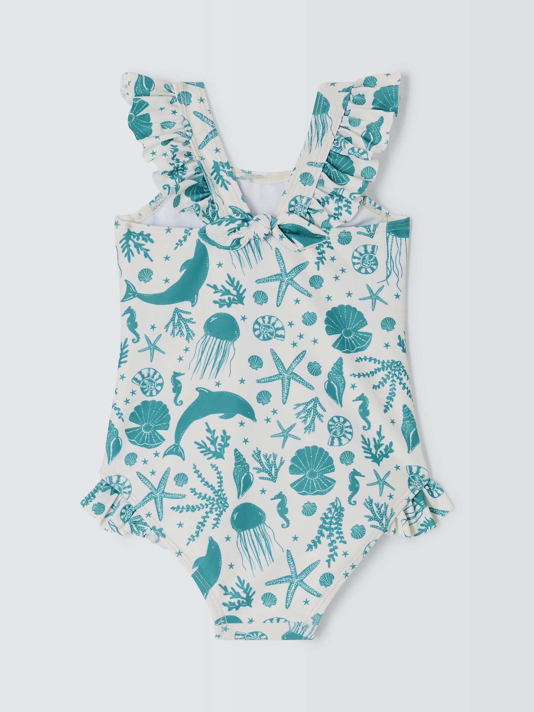 Buy John Lewis Baby Under The Sea Swimsuit, White/Multi Online at johnlewis.com