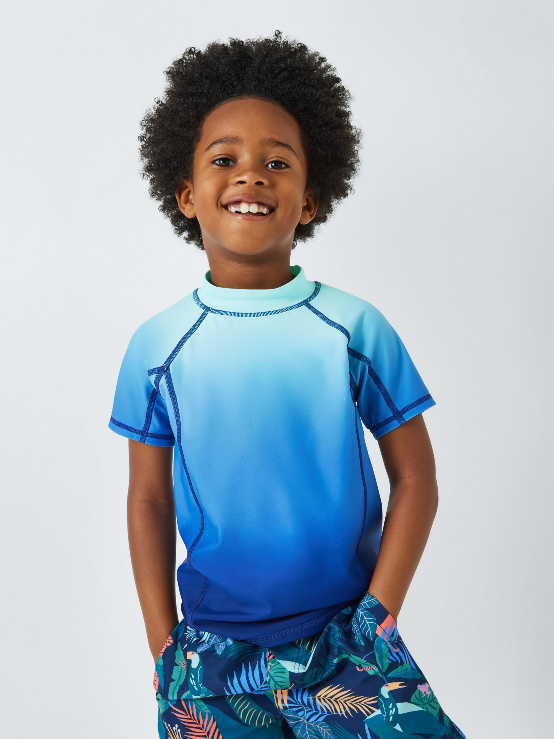 John Lewis Kids' Ombre Rash Vest, Blue, 5 years