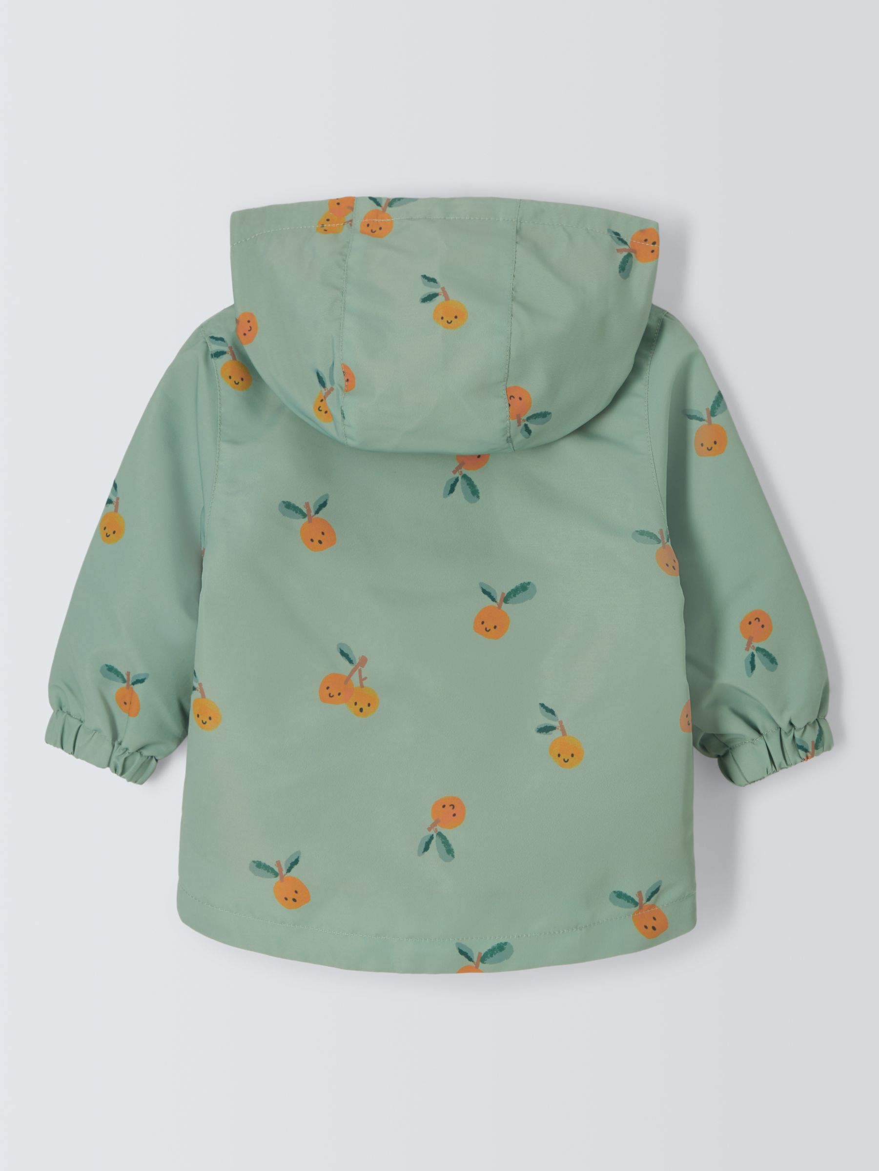 Buy John Lewis Baby Orange Print Shower Resistant Windbreaker Jacket, Green/Multi Online at johnlewis.com