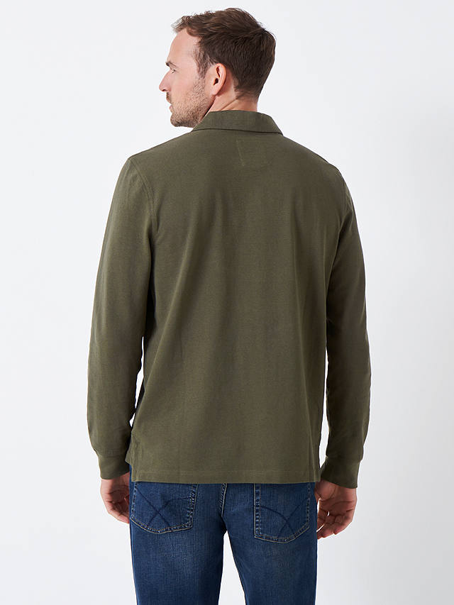 Crew Clothing Classic Polo Shirt, Mid Green at John Lewis & Partners