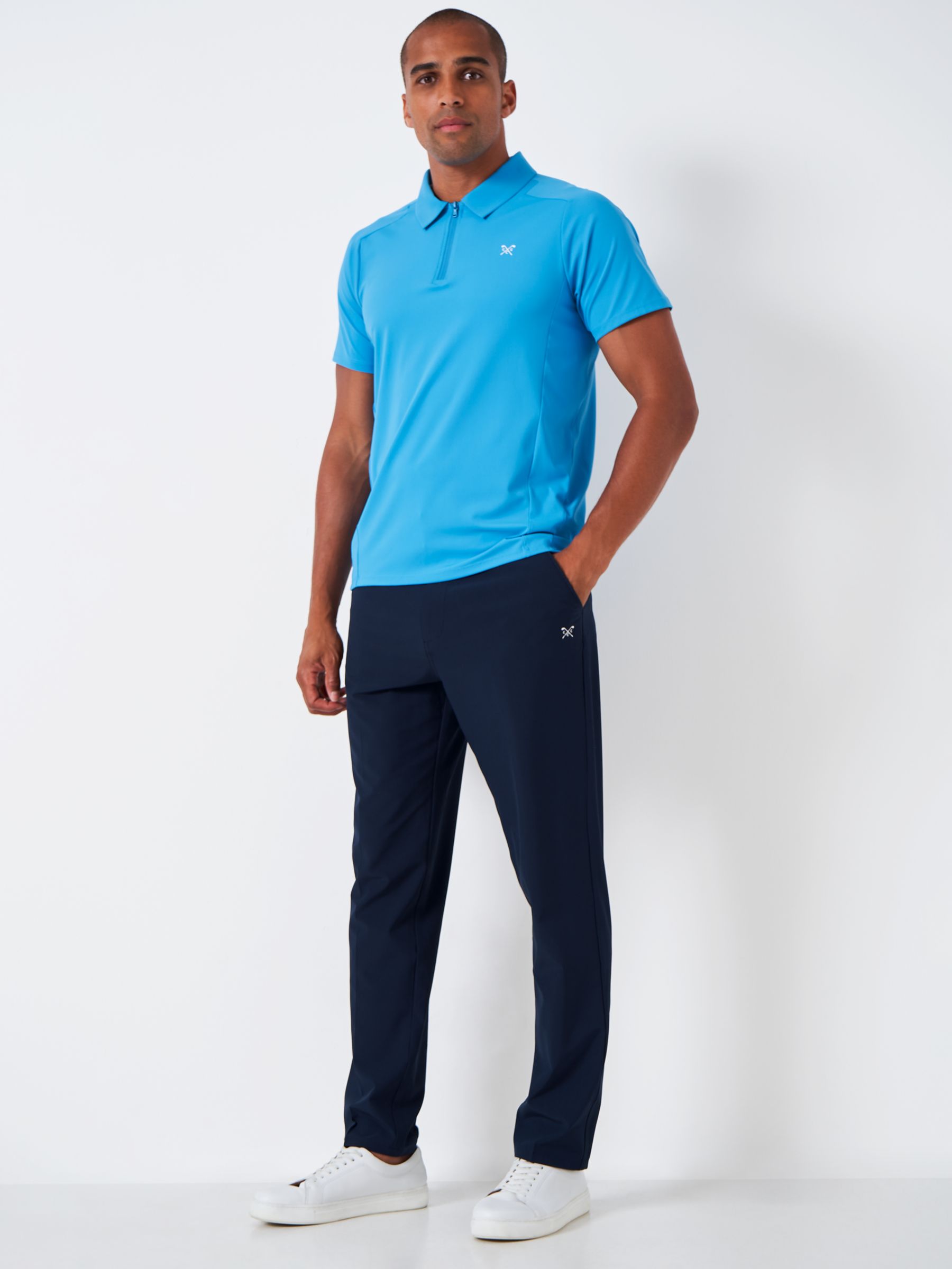 Crew Clothing Champion Golf Polo Shirt, Blue, XS