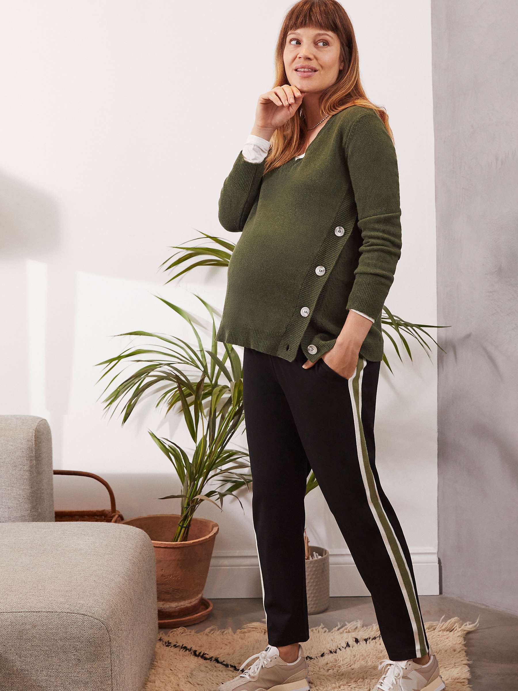 Buy Isabella Oliver Fae Maternity Trousers, Caviar Black/Olive Online at johnlewis.com