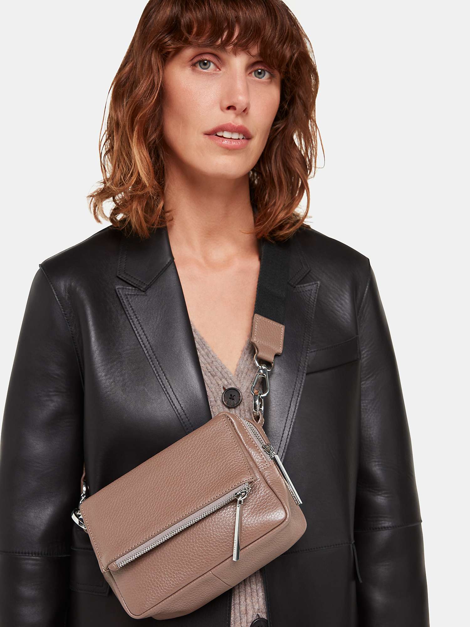 Buy Whistles Bibi Leather Cross Body Bag Online at johnlewis.com