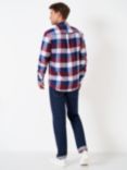 Crew Clothing Brushed Cotton Check Shirt, Burgundy Red