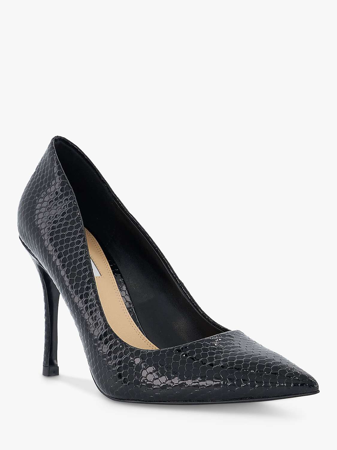 Buy Dune Atlanta Reptile Effect Pointed Toe Court Shoes Online at johnlewis.com