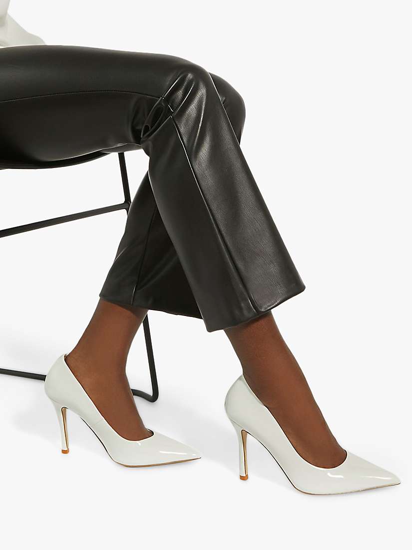 Buy Dune Atlanta Stiletto Heel Court Shoes, White Online at johnlewis.com
