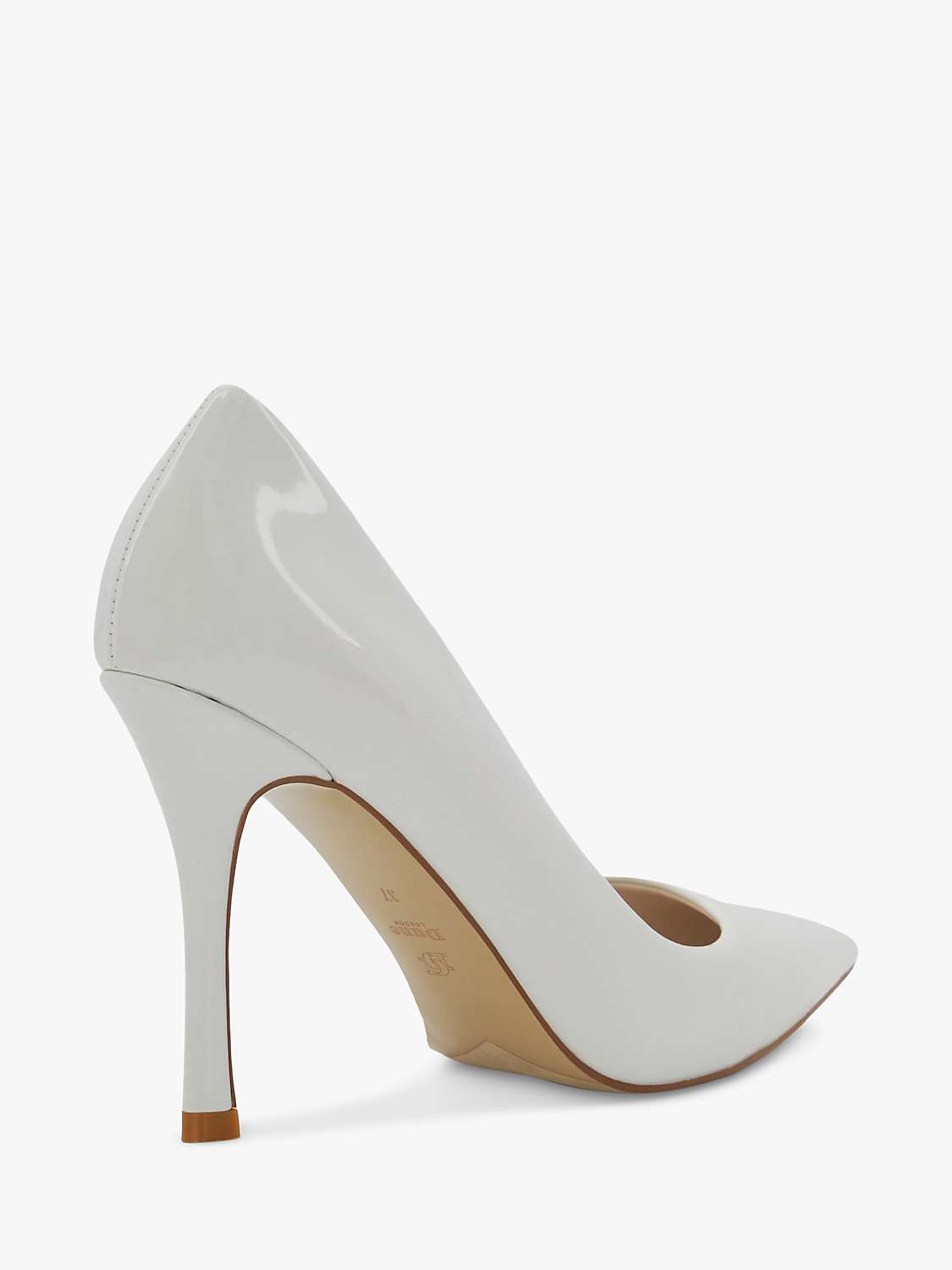 Buy Dune Atlanta Stiletto Heel Court Shoes, White Online at johnlewis.com